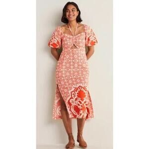 NWOT Boden Linen Midi Dress Sz 10, $180 MSRP